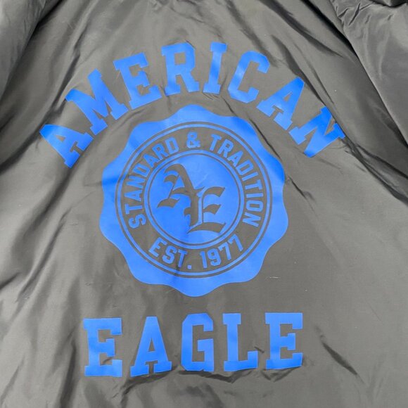 American Eagle Outfitters Mens Vest XL Quilted Full Zip Outdoors Winter Black - Picture 10 of 14